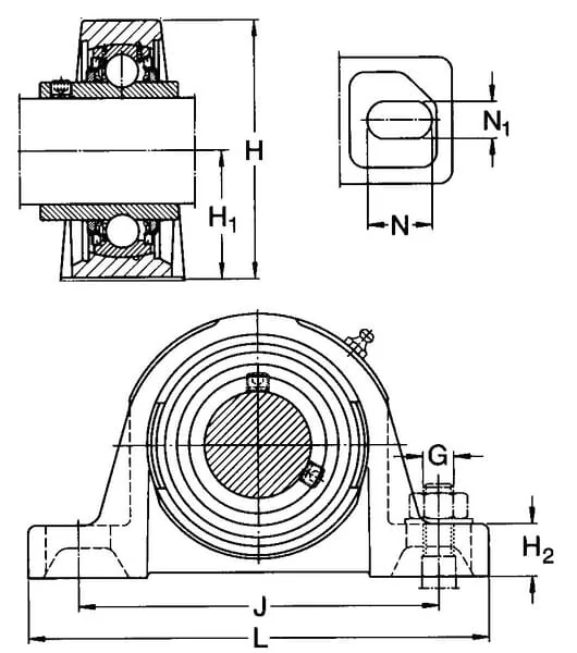 SKF - 7500SY512M - Steel Bearing Housing