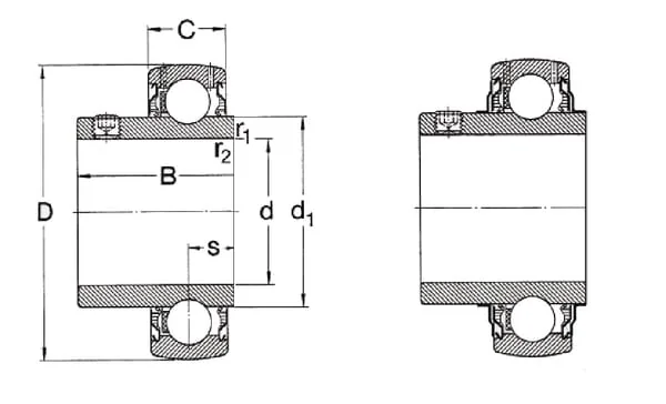 SKF - 7500YAT205 - Bearing Insert 25x52x15mm SKF