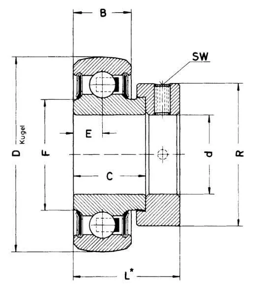 SKF - XGGRAE45NPPB - Bearing Insert 45x85x43.7 SKF