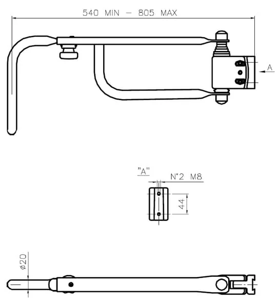 SMAT NORD - CA6101031 - Mirror Arm Telescope Flat Without Mirror