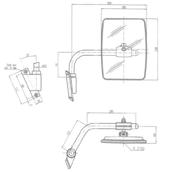 SMAT NORD - CA6476001 - Mirror with Left Arm