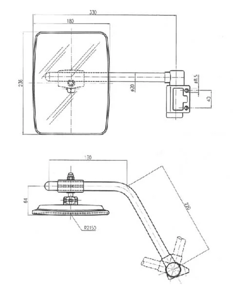 SMAT NORD - CA6494000 - Mirror with Right Arm
