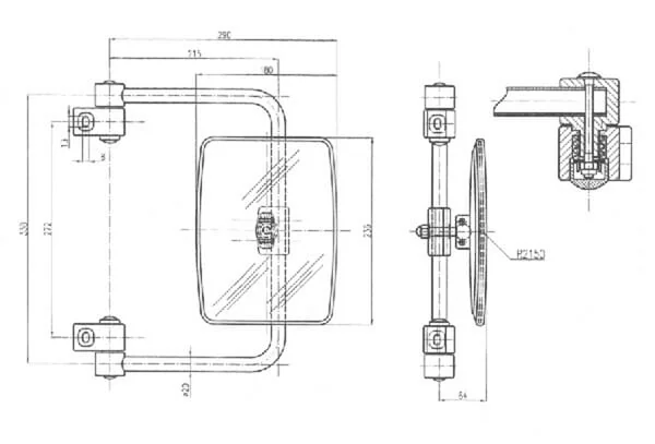 SMAT NORD - CA6551001 - Mirror with Arm LH/RH