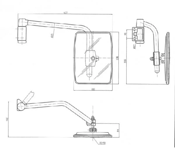 SMAT NORD - CA6597001 - Mirror with Arm Left