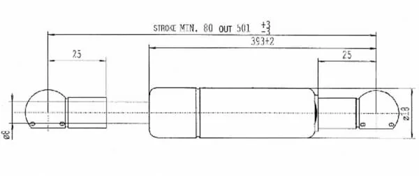 Stabilus - CA477249 - Gas Spring L500-300N Stabilus