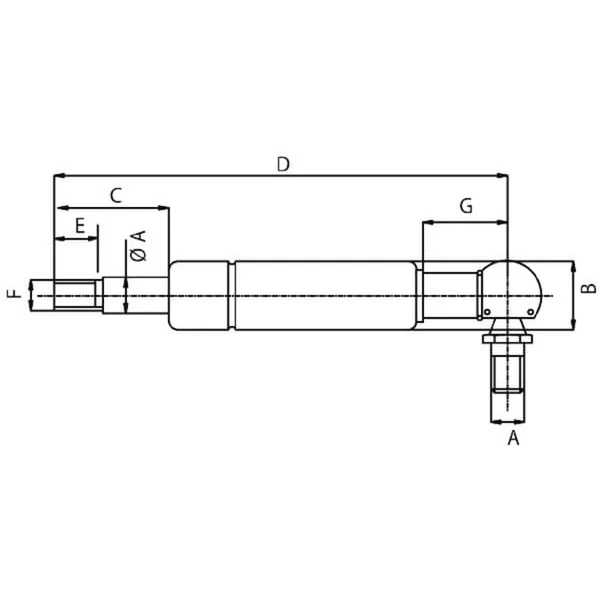 Stabilus - CA477257 - Gas Spring 140N - L586