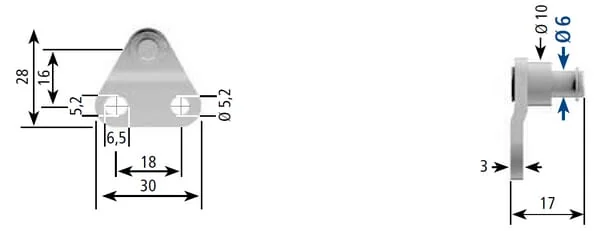 Stabilus - CA8268WB - Bracket for Gas Springs and Dampers