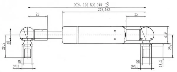 Stabilus - CA903442 - Gas Spring L340-100N