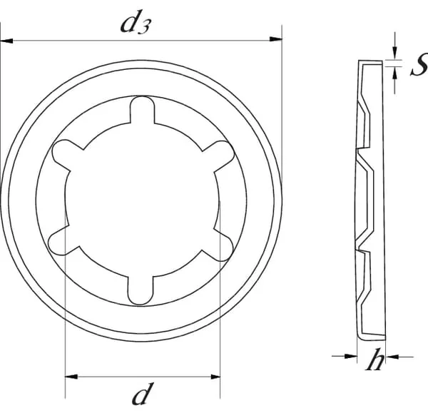 Starlock - SL10 - Starlock Washer 10x2.2mm Steel Burnished