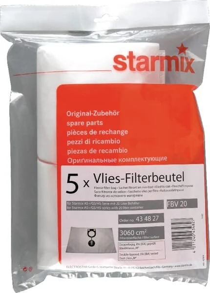 Starmix - ST434827 - Vacuum Cleaner Bags FB 20 (5x)