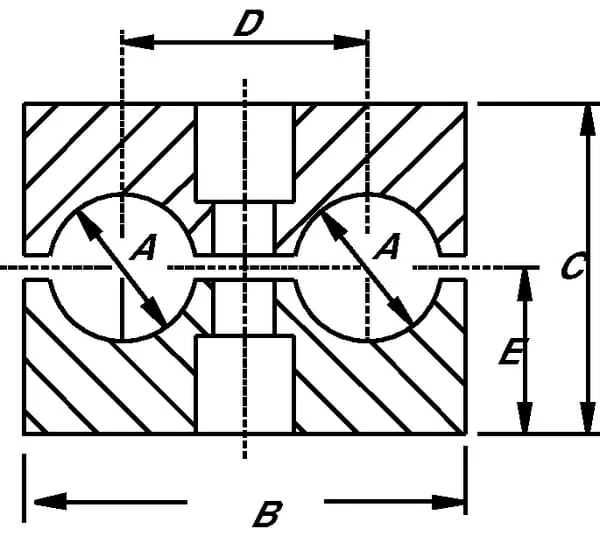 STAUFF - RS912215P025 - Pipe Clamp, PP, 15/15mm (25)