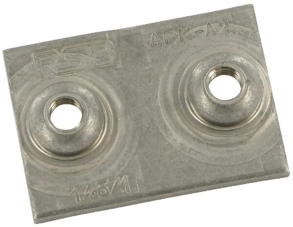 STAUFF - RS9312RVS - Weld-on Plate Single S.S. Gr.2