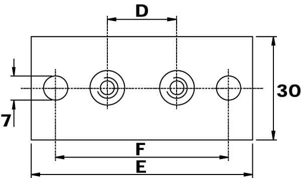 STAUFF - RS9411 - Two Hole Plate Steel Gr-1