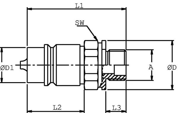 Stauff - SKPM10A06 - Stauff Push-In Fitting