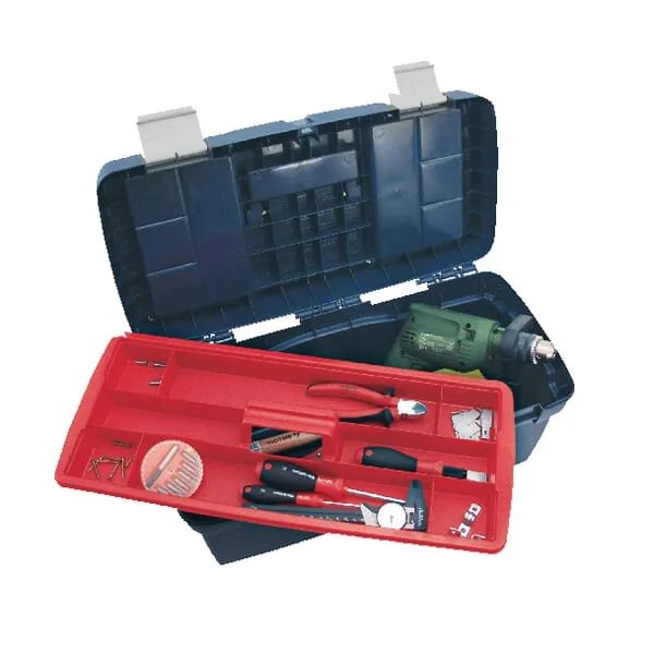 Tayg - 119002TAY - Toolbox 290x580x290mm, Blue/Red Polypropylene, 5 Compartments, 19