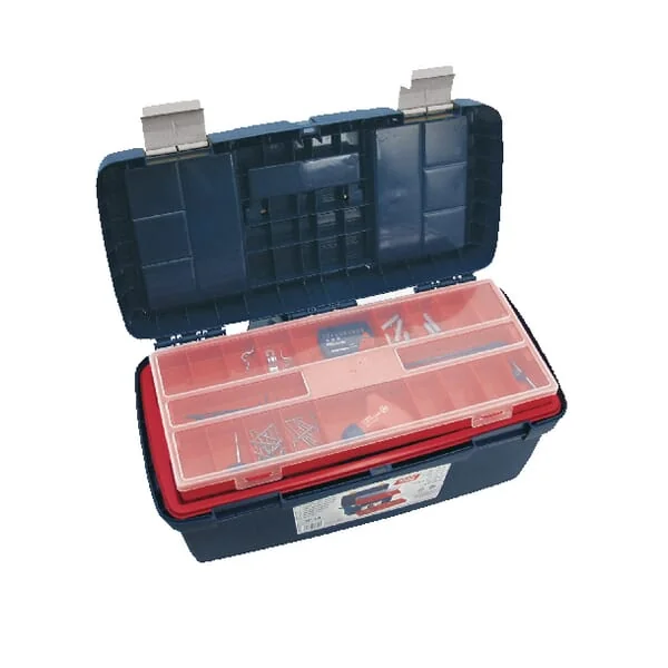 Tayg - 119002TAY - Toolbox 290x580x290mm, Blue/Red Polypropylene, 5 Compartments, 19