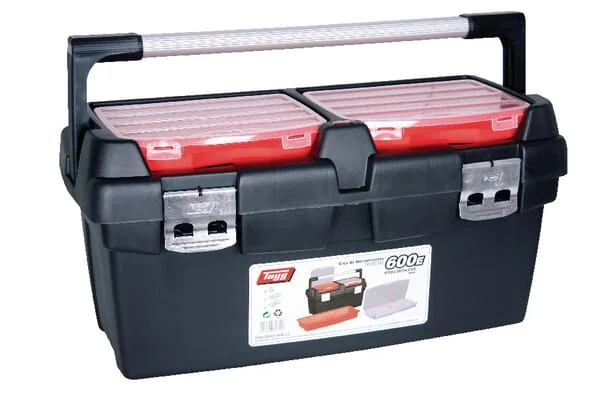 Tayg - 168000TAY - Toolbox 305x600x295mm, Blue/Red Polypropylene, 5 Compartments, 600-E