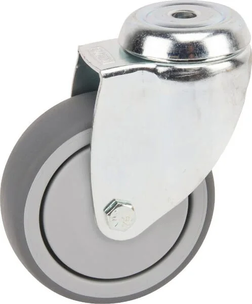 Tente - 2470PJP100P3011 - Swivel Wheel Rubber O100x32mm with Bolt Hole Mounting