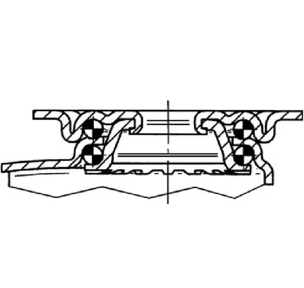 Tente - 2477PJP075P40 - Swivel Wheel Rubber O75x25mm Total Stop Flange Plate 60x60mm