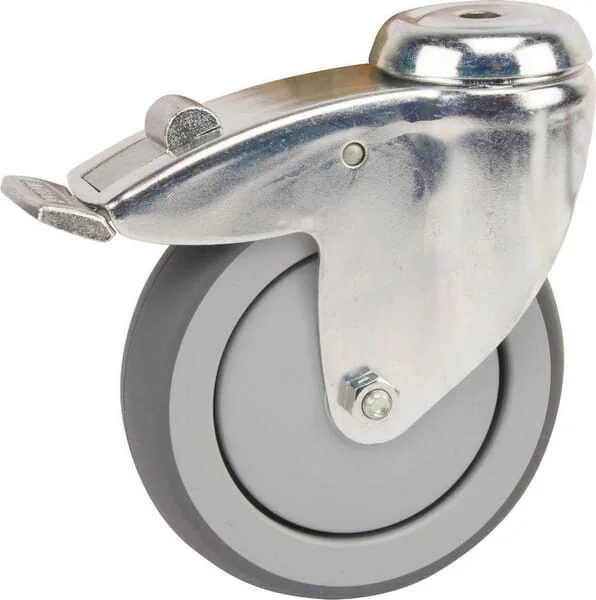 Tente - 2477PJP100P3011 - Swivel Wheel Rubber Total Stop Bolt Hole Mounting