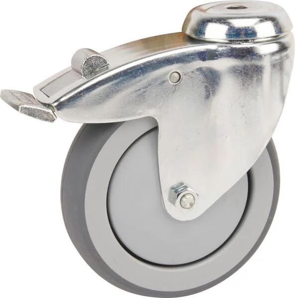 Tente - 2477PJP125P3011 - Swivel Wheel Rubber Total Stop Bolt Hole Mounting