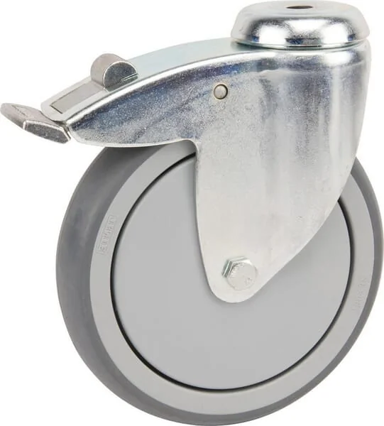 Tente - 2477PJP150P3011 - Swivel Wheel Rubber Total Stop Bolt Hole Mounting