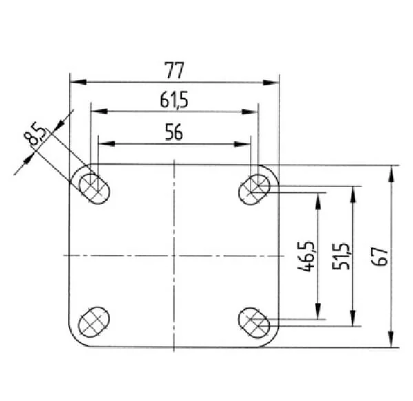 Tente - 2970PJP075P50 - Tente Double Swivel Wheels