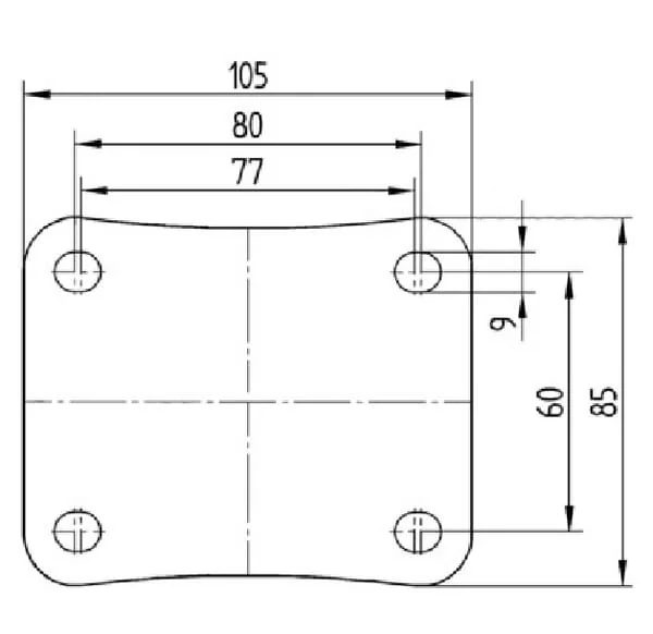 Tente - 3470HUR125P62 - Swivel Casters Gray Polyamide Tread Rubber Core