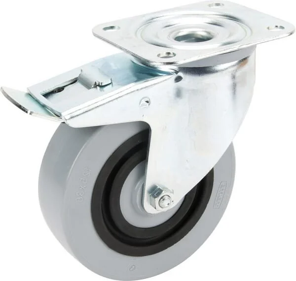 Tente - 3477HUR125P62 - Swivel Casters Gray Polyamide Tread Rubber Core