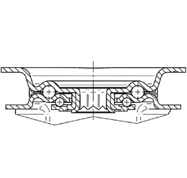 Tente - 3477HUR125P62 - Swivel Casters Gray Polyamide Tread Rubber Core