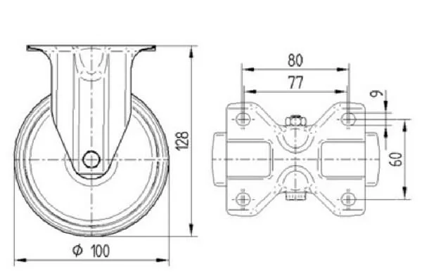 TENTE - 3478IEP100P62 - Rollen Festrolle