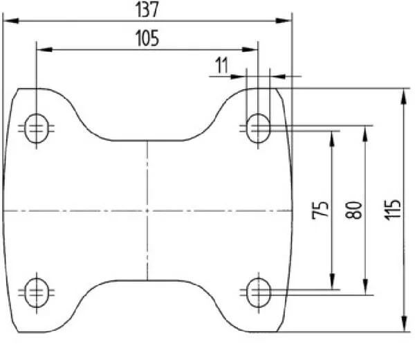 Tente - 3478UOR160P63 - Tente Fixed Wheels with Polyamide Wheel