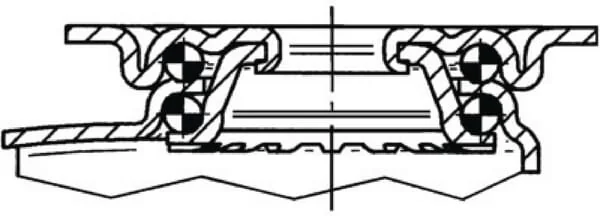 Tente - 7470PJC075P40 - Swivel Wheel Rubber Stainless Steel Flange Plate