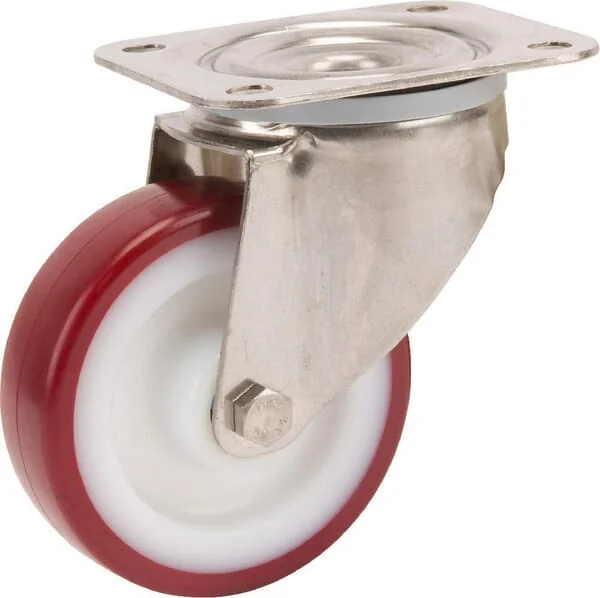 Tente - 8470UAD100P62 - Tente Stainless Steel Swivel Castors with Plastic Tread