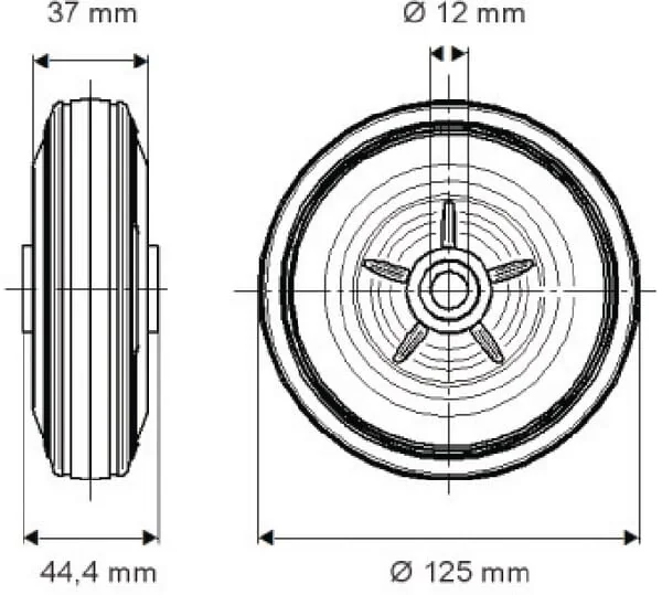 Tente - DVR125371244 - Tente Wheel 125 mm