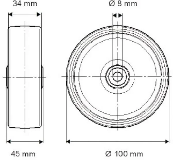 Tente - UFP100340845 - Tent Wheel 100 mm