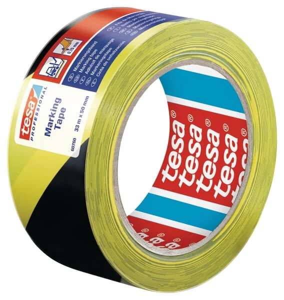 TESA - T607600008715 - Tape, Hazard Warning, Floor-Marking, Black/Yellow, 33m x 50mm TESA®