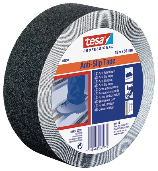 TESA - T609500000100 - Anti Slip Tape 720um, PVC, Black, 15m x 50mm