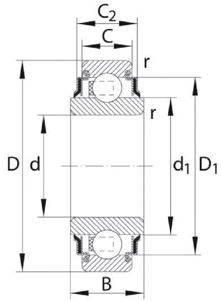 Timken - 204KRD4 - Ball Bearing