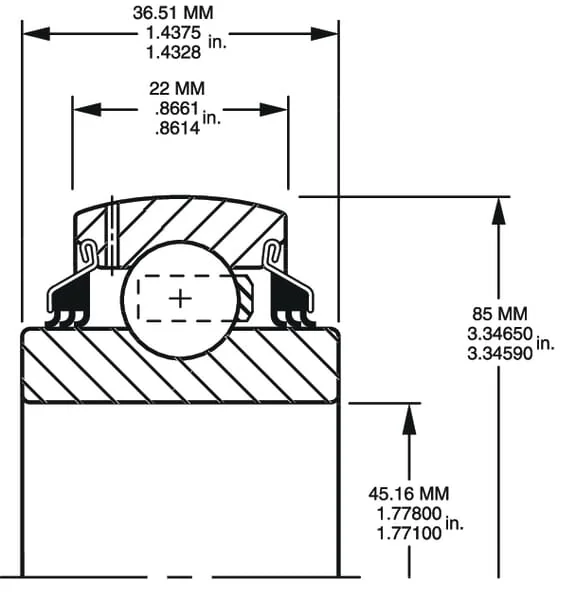 Timken - GW209PPB11 - Ball Bearing