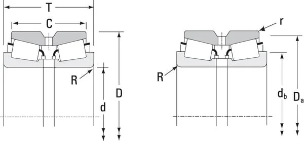 Timken - JXC25469CA90UA7 - Tapered Roller Bearing 49x84x24x48mm Timken