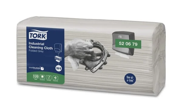 Tork - PM520679 - Tork Industry Cleaning Cloth Grey Folded W4 (120 Sheets)