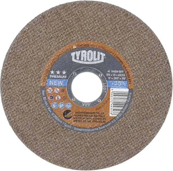 Tyrolit - 34332824 - Cutting Disc 125x1.6x22.23mm A46N-BFP