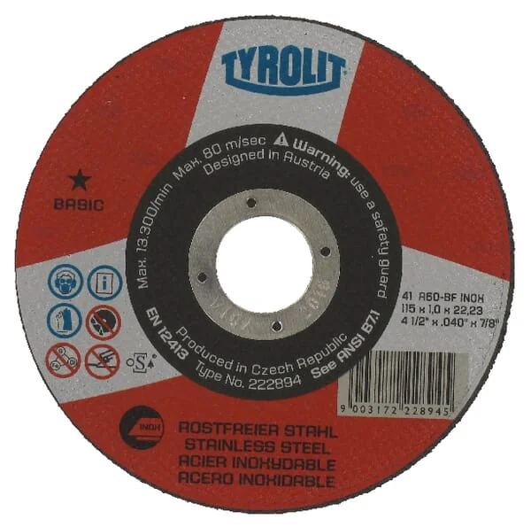 Tyrolit - 34332868 - Cutting Disc Basic 115x1.0x22.23