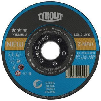 Tyrolit - 34353689 - Grinding Disc 230x7x22.23mm ZA24S-BFX