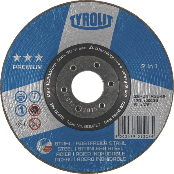 Tyrolit - BD180A60 - Tyrolit Round Grinding Disc 180mm A60-BF
