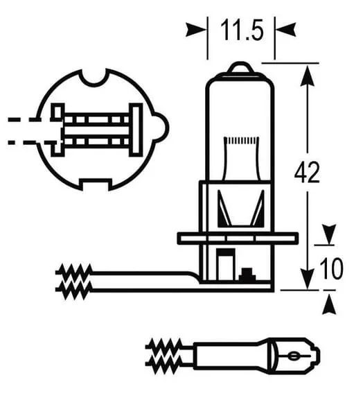 Vapormatic - VLC0453 - Halogen Light Bulb H3 12V 55W Vapormatic