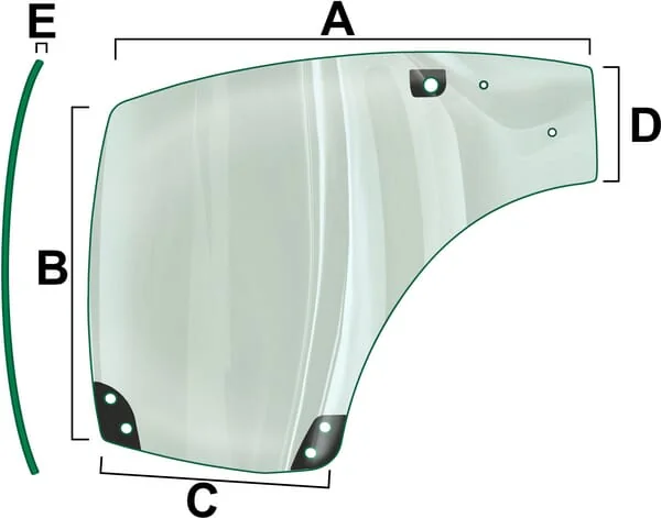 Vapormatic - VPM7424 - Door RH Glass