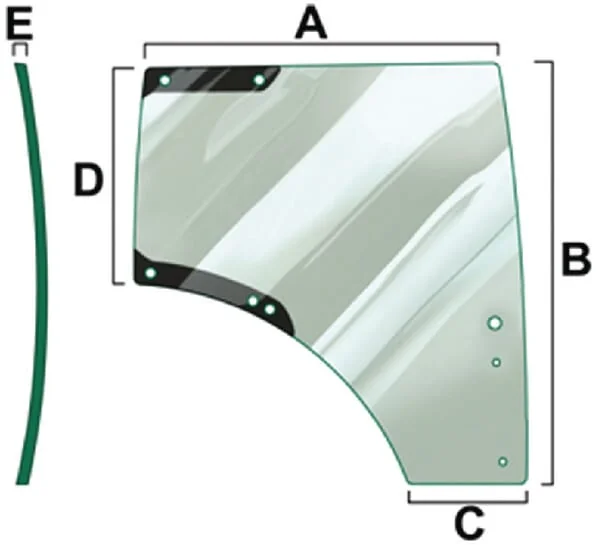 Vapormatic - VPM7431 - Right Hand Door Glass