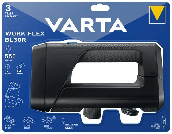 VARTA Consumer Batteries - VT18684 - Torch Work Flex BL30R Light